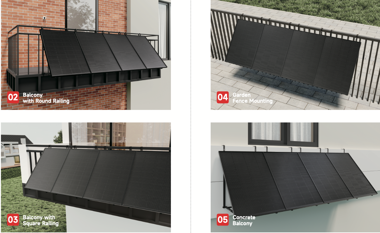 Panneau solaire balcon 180w